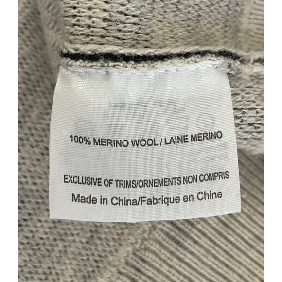 Tory Burch Shia Sweater Black Dotted Pony Print Large Merino Wool Classic Chic - Picture 11 of 12